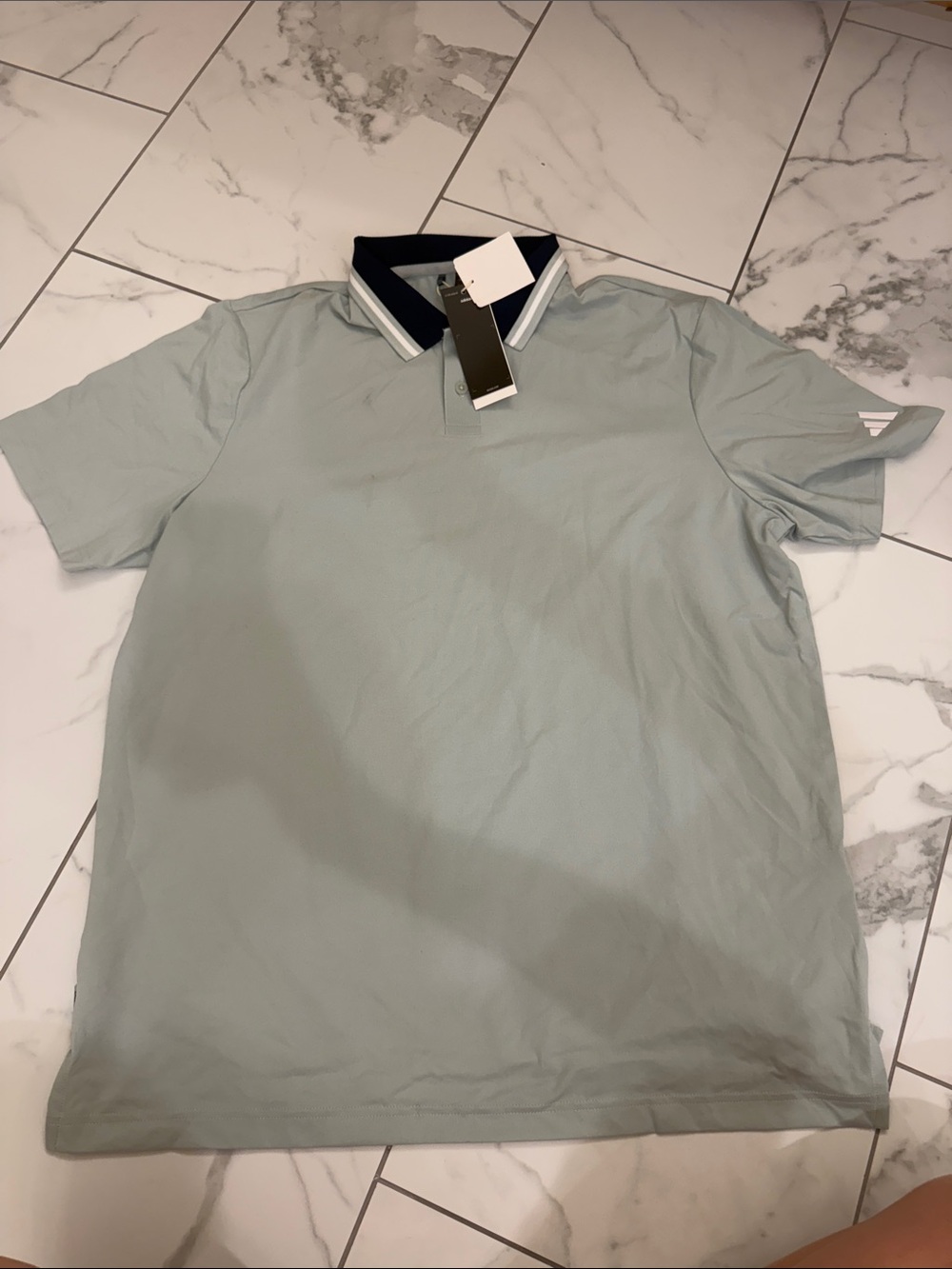 Adidas Beyond the Course Twistknit Polo, NWT, Size Large, small smudges